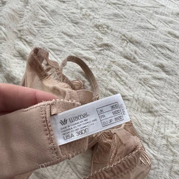 Wacoal Luxe Rare Beauty Nude Embroidered Underwire Bra 36DD - Picture 5 of 9